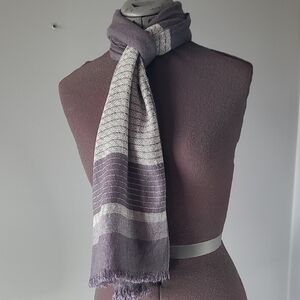Chic Gray and Purple Scarf